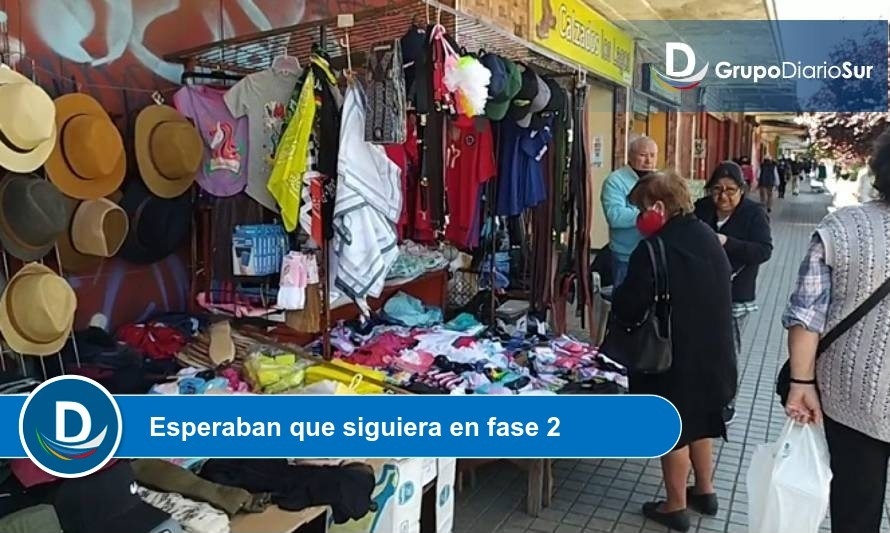 Comercio de Osorno lamenta el retroceso a cuarentena