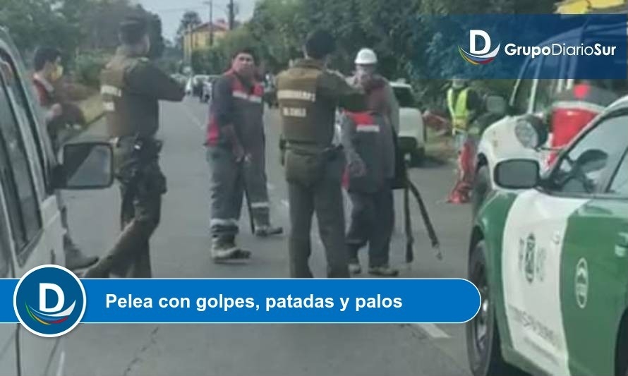 Con 6 detenidos terminó riña de trabajadores en calle de Osorno