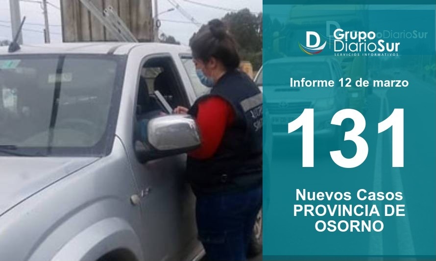 Provincia de Osorno registra 4 fallecidos y alta cifra de casos no cede  