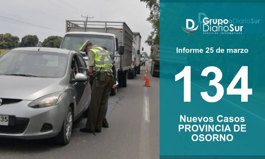 Fuerte aumento de casos vuelve a marcar la Provincia de Osorno