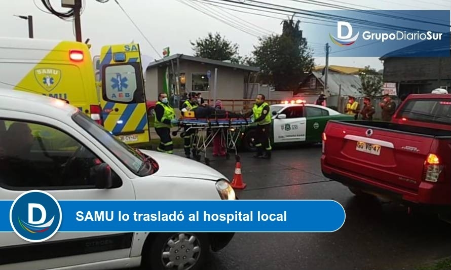 Motociclista atropelló a peatón en Osorno