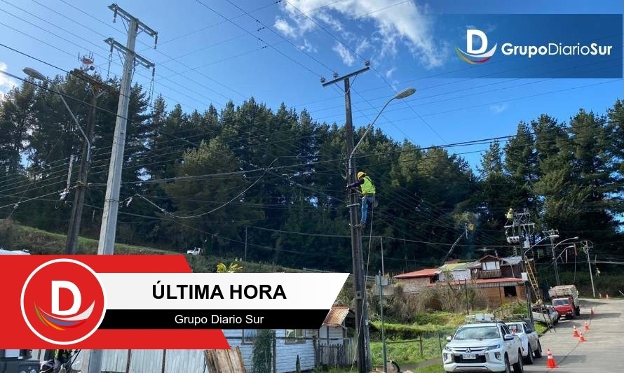 Cortes de energía eléctrica se registran en tres sectores de Osorno