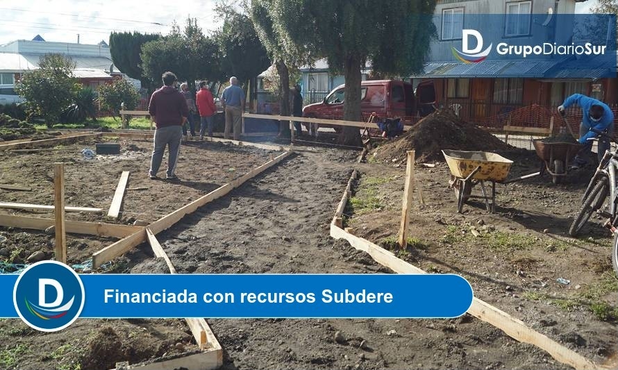 Comenzaron los trabajos en la plaza Nuevo Porvenir de Puyehue