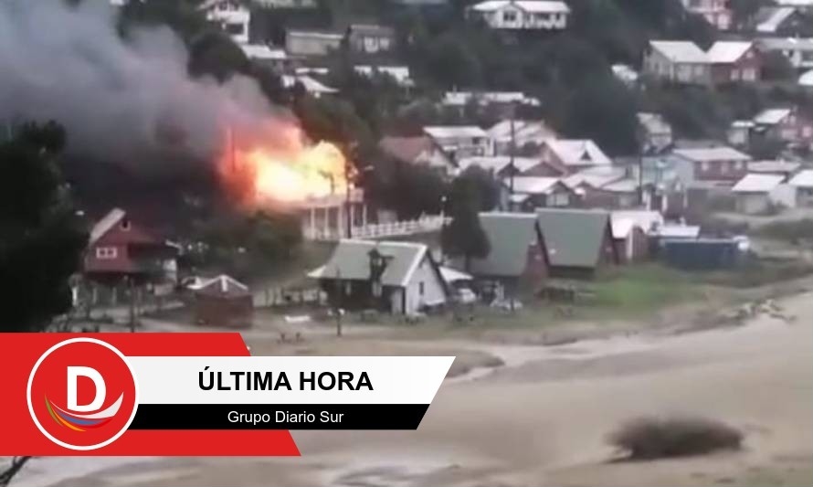 Incendio consume una casa en 
el balneario de Maicolpué