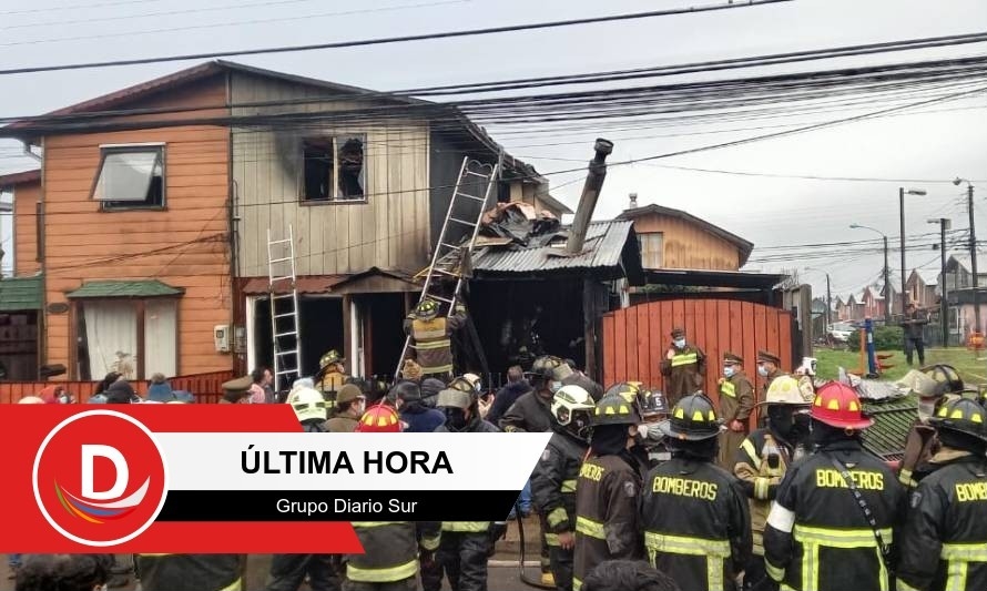 Joven gendarme y su hija son las fallecidas en incendio de vivienda en Osorno