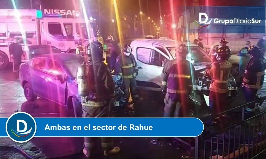Dos personas resultaron heridas en  colisiones ocurridas este viernes en Osorno 