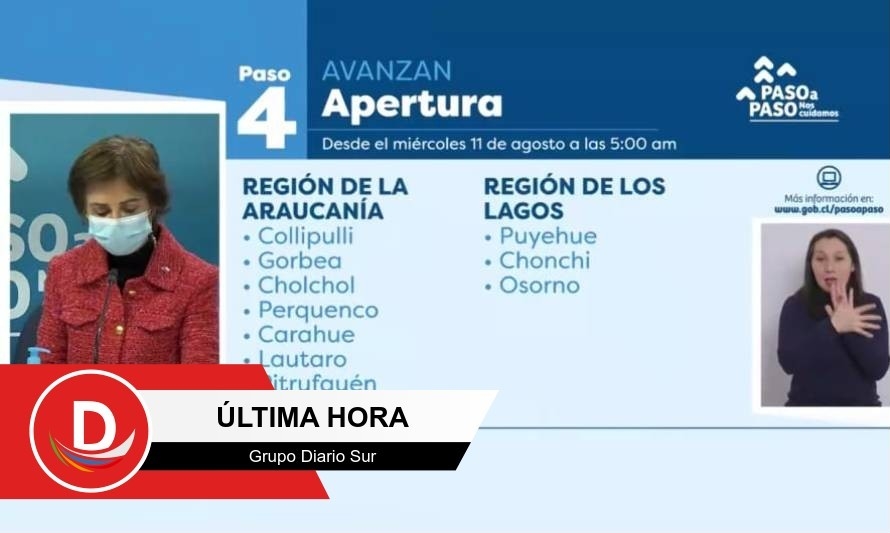 Osorno, Puyehue y Chonchi avanzarán a Fase 4 de Apertura