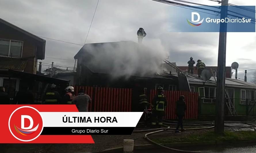 Incendio consumió una vivienda en Rahue Alto 