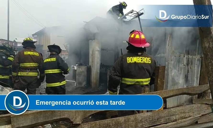 Incendio consumió totalmente una vivienda en Osorno
