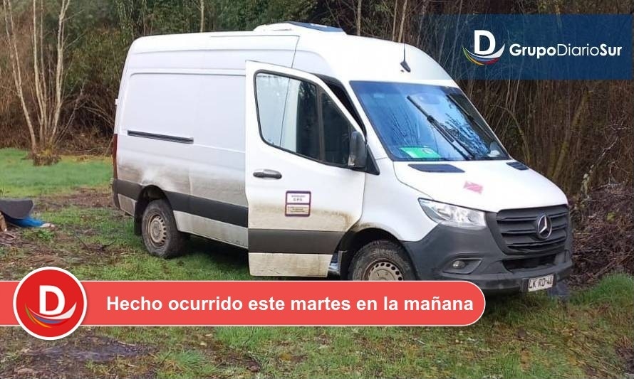 Vehículo de Chiletabacos fue víctima de millonario robo en Los Ríos 