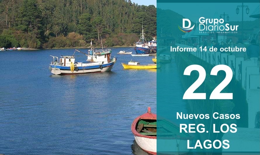 Región de Los Lagos suma 22 contagios nuevos 