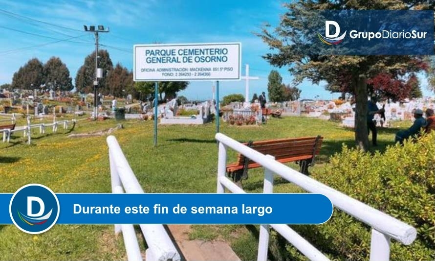 Exigirán pase de movilidad para ingresar al cementerio municipal de Osorno