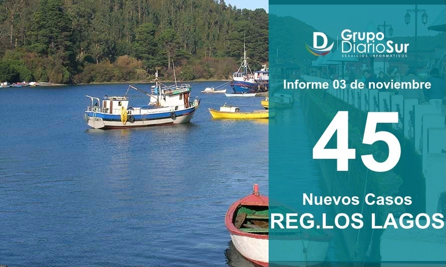 Región de Los Lagos suma 45 nuevos contagios