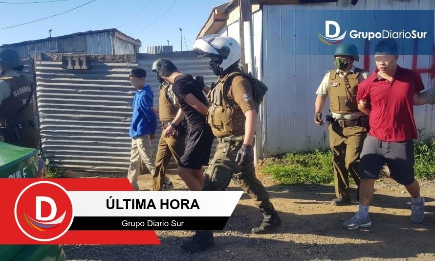 Con dos heridos a bala terminó operativo en campamento de Osorno  