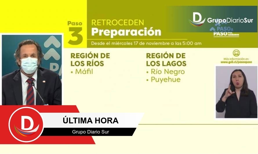 Río Negro y Puyehue retroceden a fase 3 