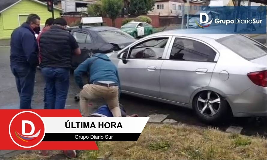 Detención ciudadana en Osorno: Capturan a sujeto que chocó ebrio