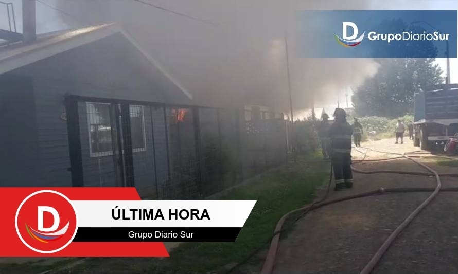 Seis compañías de Bomberos trabajan en incendio declarado en Osorno