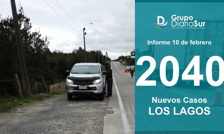 Los Lagos registró 2.040 contagios y 8 nuevas defunciones