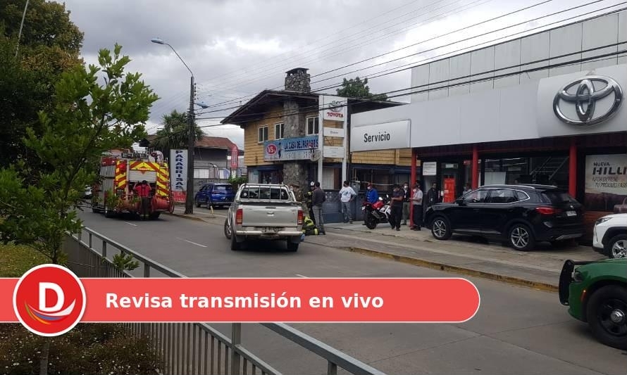 Se reporta colisión de motocicleta con camioneta en Osorno