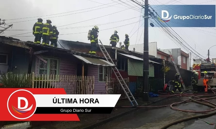 Dos adultos mayores resultan lesionados en incendio ocurrido en Osorno